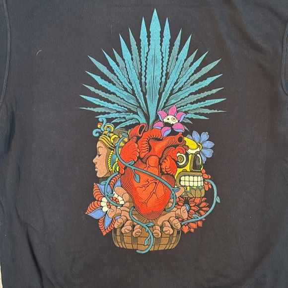 Black Mi Campo zip up Hoodie with Red and teal Logo. NWOT🔴 - Picture 3 of 3